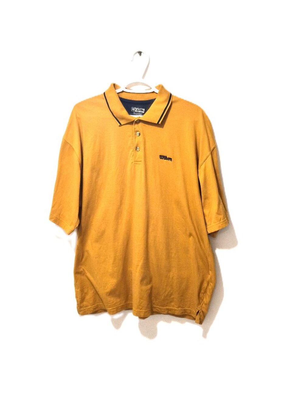 VTG Y2K Wilson Ultra Collection Mustard Yellow Polo 2XL Sportswear Americana Dad
